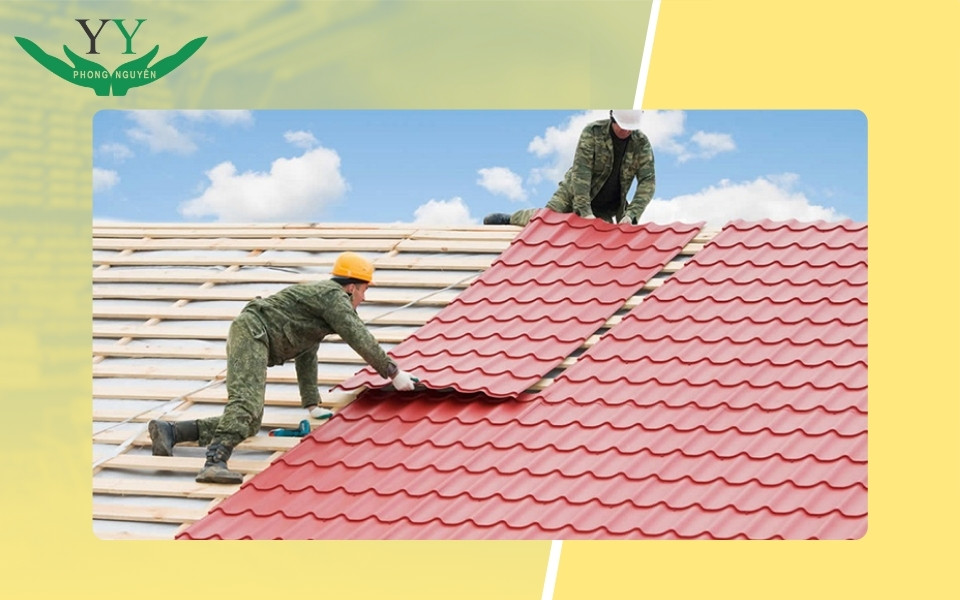 install ridge caps and flashings