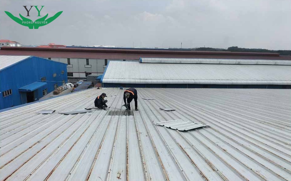 installation of square corrugated sheets